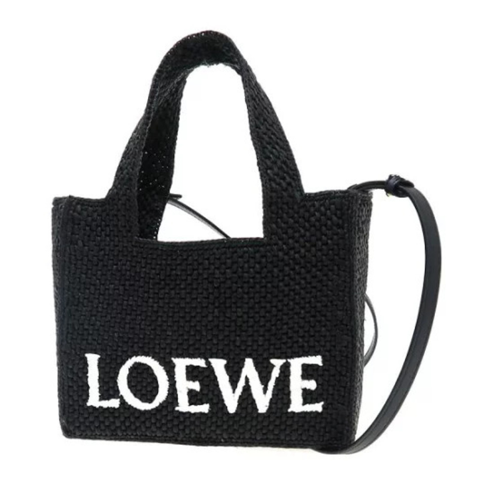 Loewe Font Tote Raffia